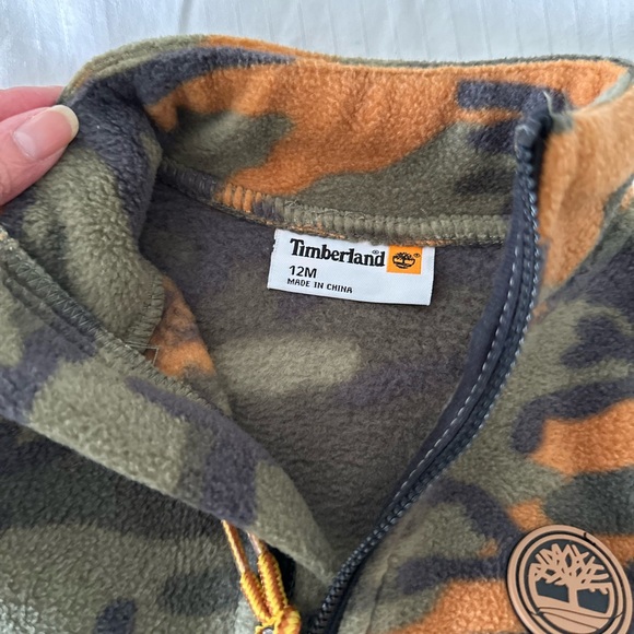 Timberland fleece sweater size 12mos - Picture 3 of 3